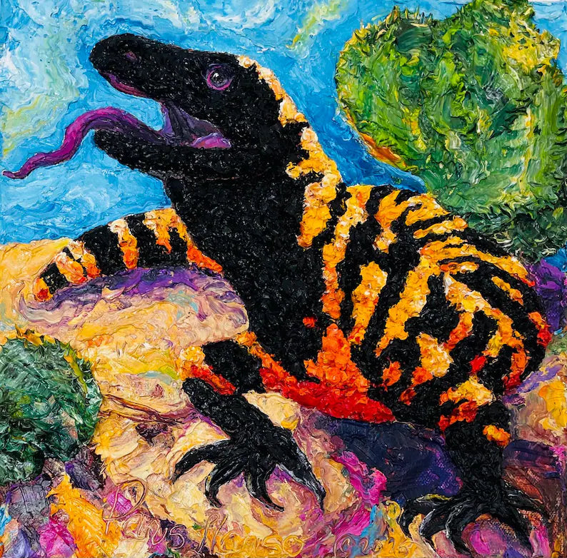 Gila Monster Original Oil Painting