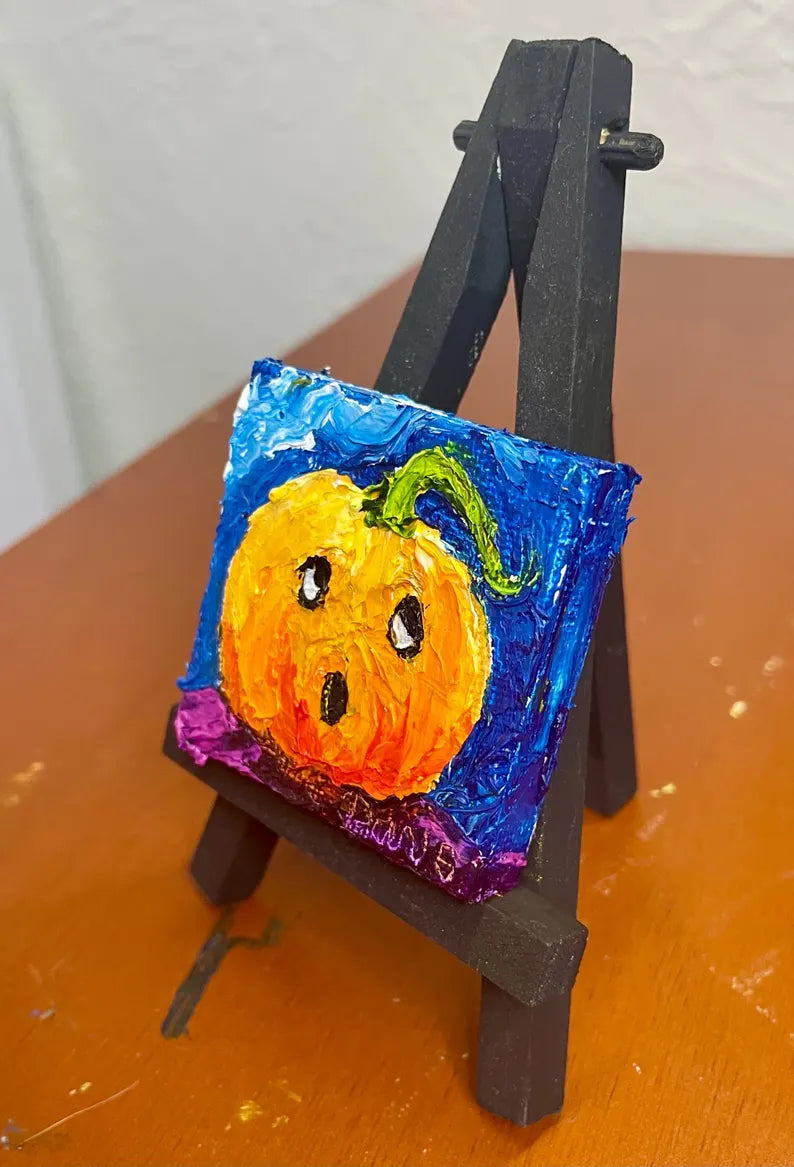 Jack O’Lantern Mini Oil Painting