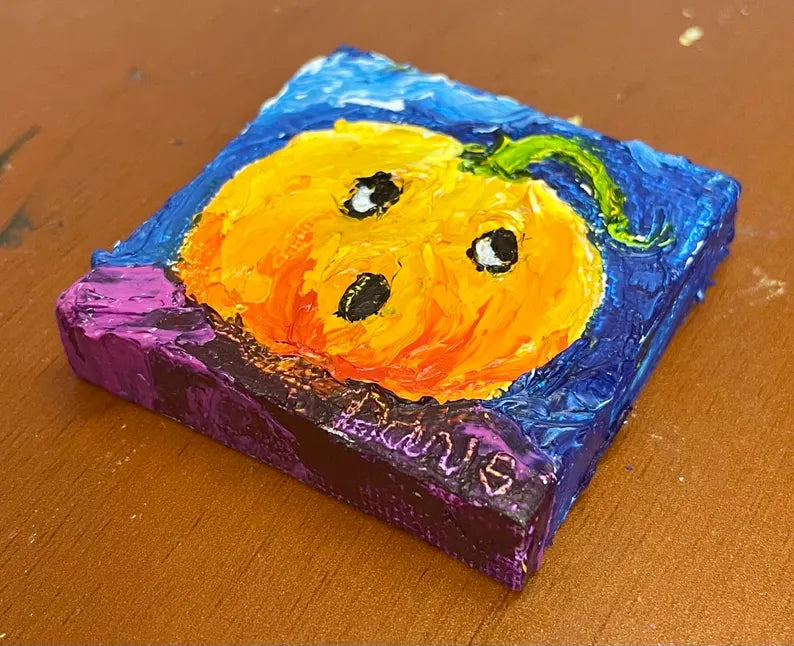 Jack O’Lantern Mini Oil Painting