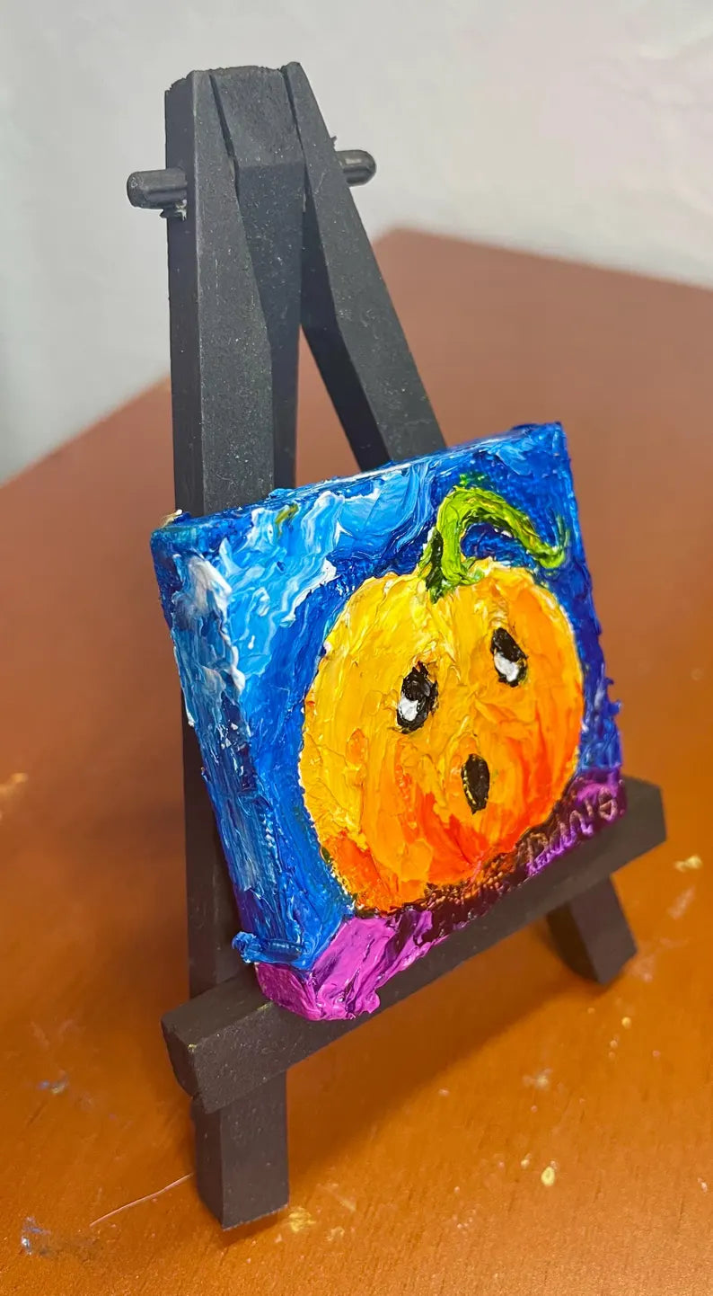 Jack O’Lantern Mini Oil Painting