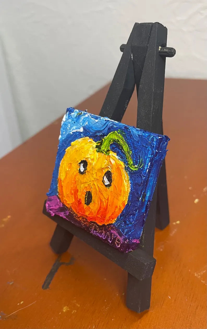 Jack O’Lantern Mini Oil Painting