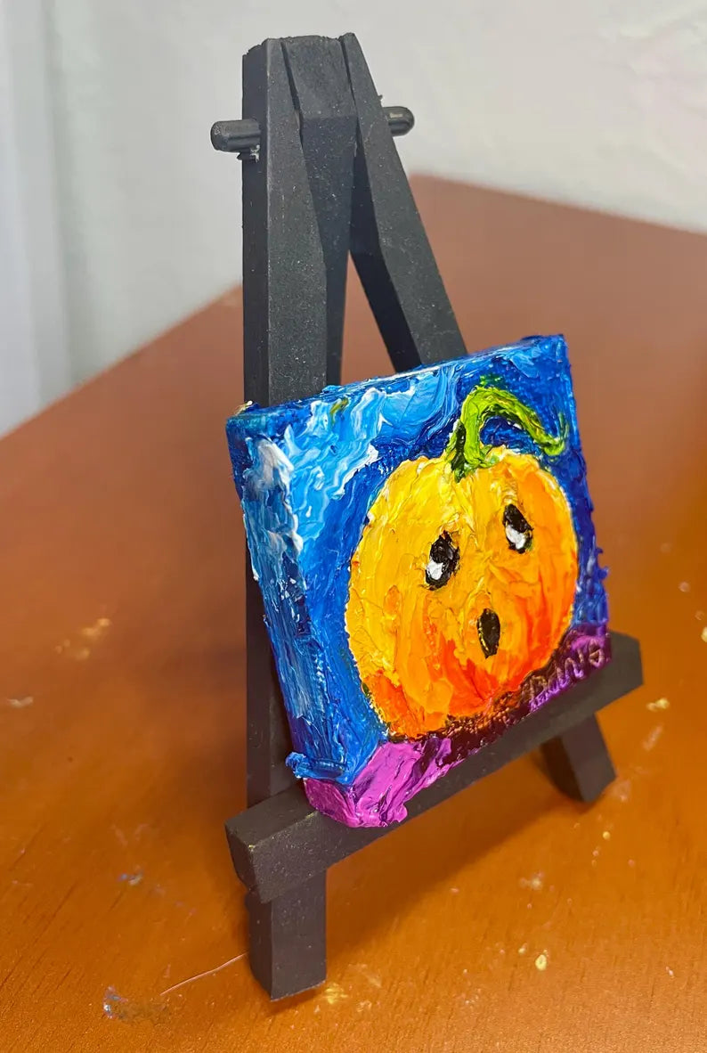 Jack O’Lantern Mini Oil Painting