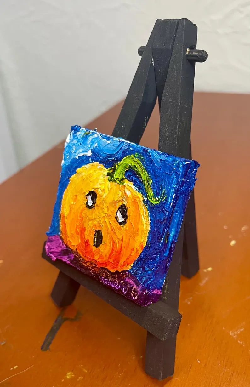 Jack O’Lantern Mini Oil Painting