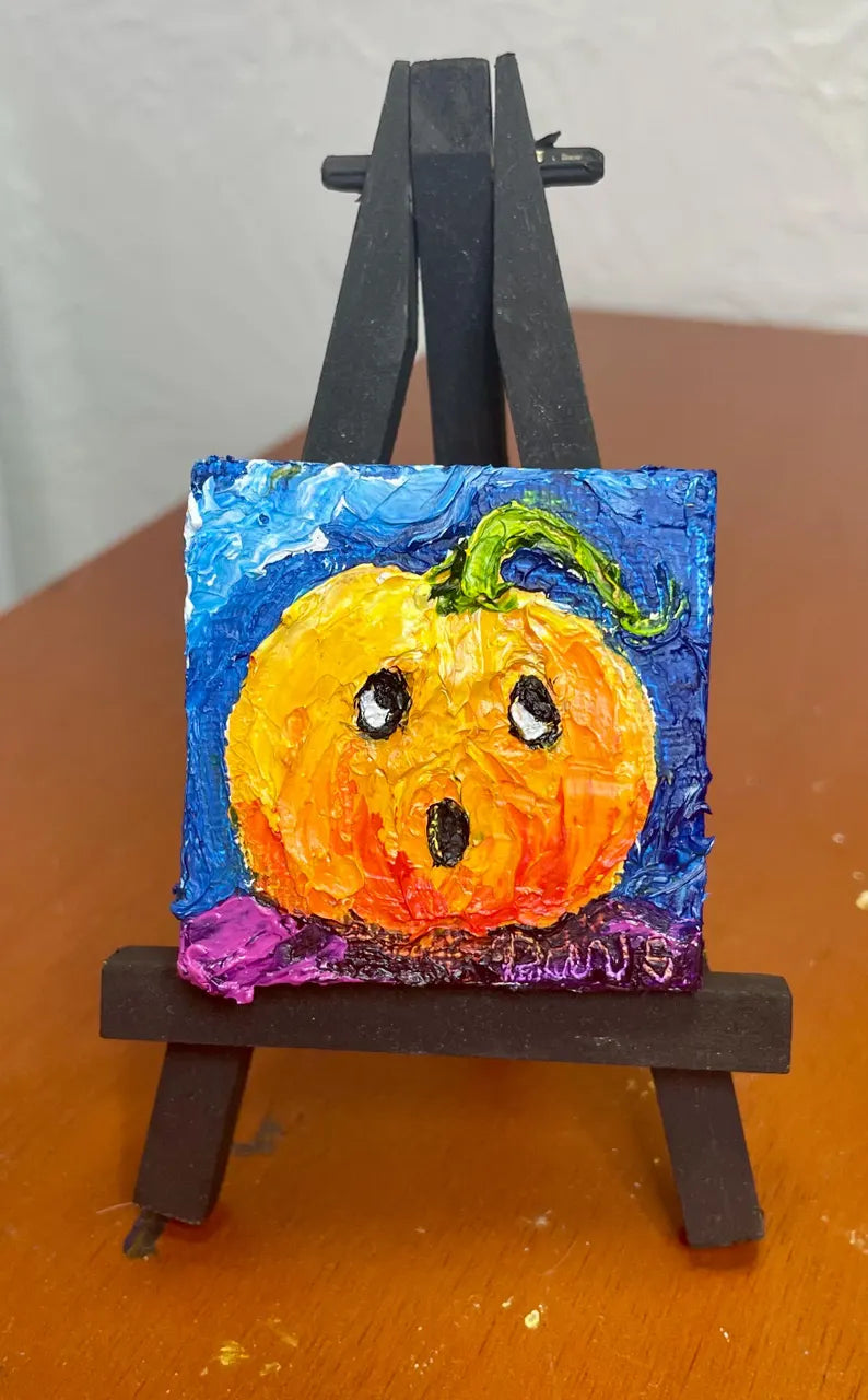 Jack O’Lantern Mini Oil Painting