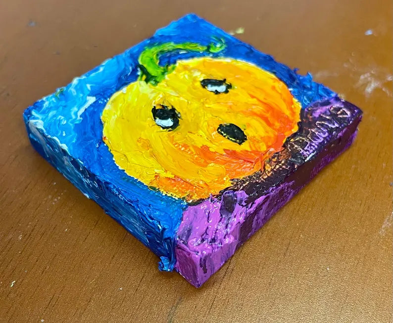 Jack O’Lantern Mini Oil Painting