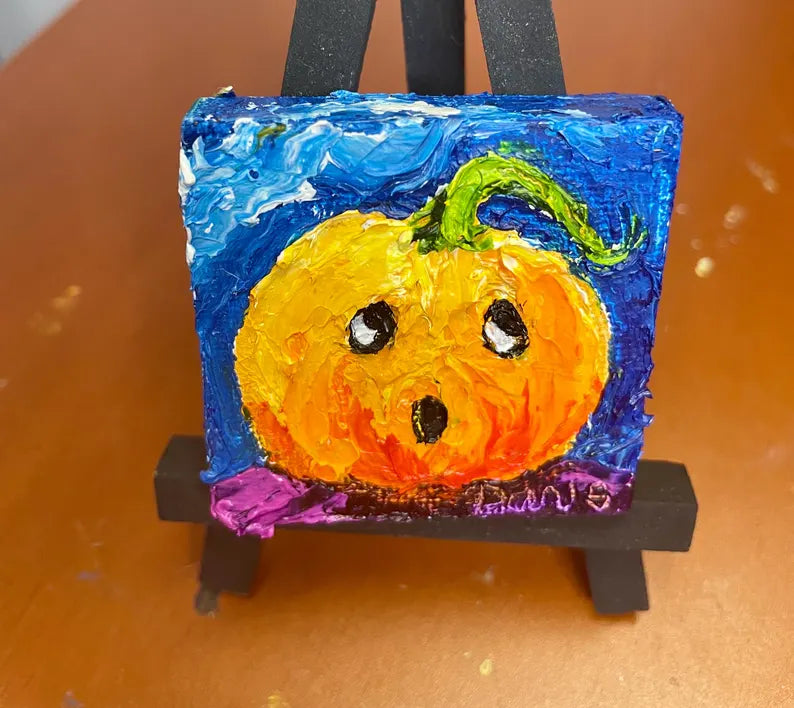 Jack O’Lantern Mini Oil Painting