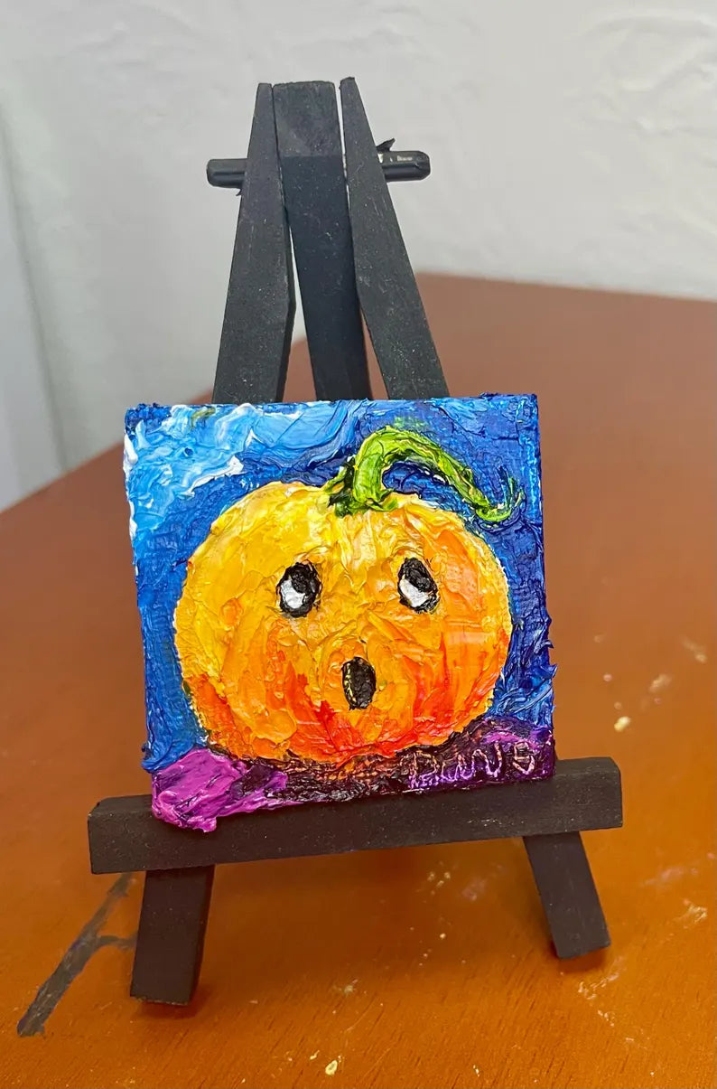 Jack O’Lantern Mini Oil Painting