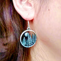 Pine Tree & Moon Necklace & Earring Set