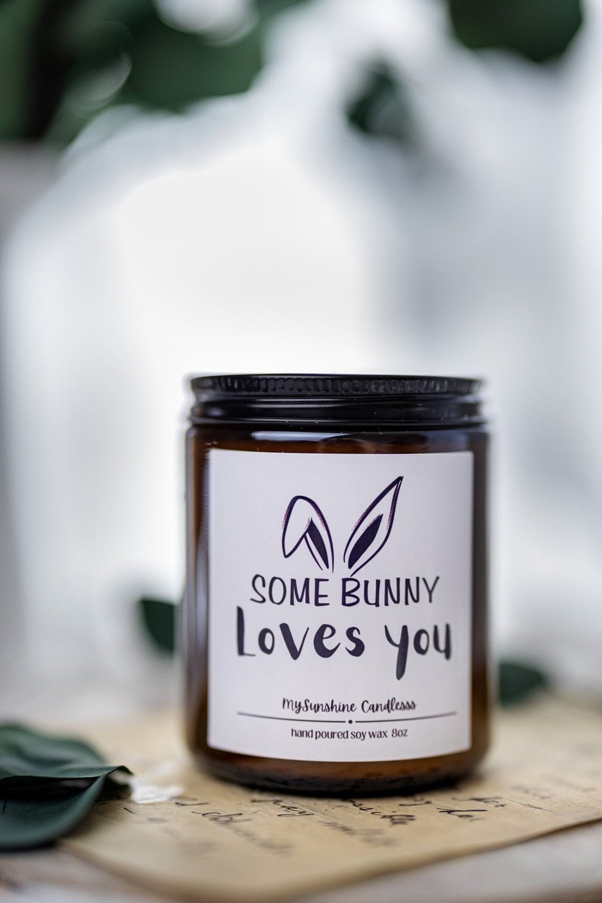 Easter Candle Gift: Some Bunny Loves You - Cute Easter Gift for Best Friend