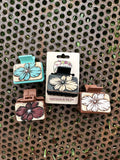 Hand-Tooled Leather Hair Clip