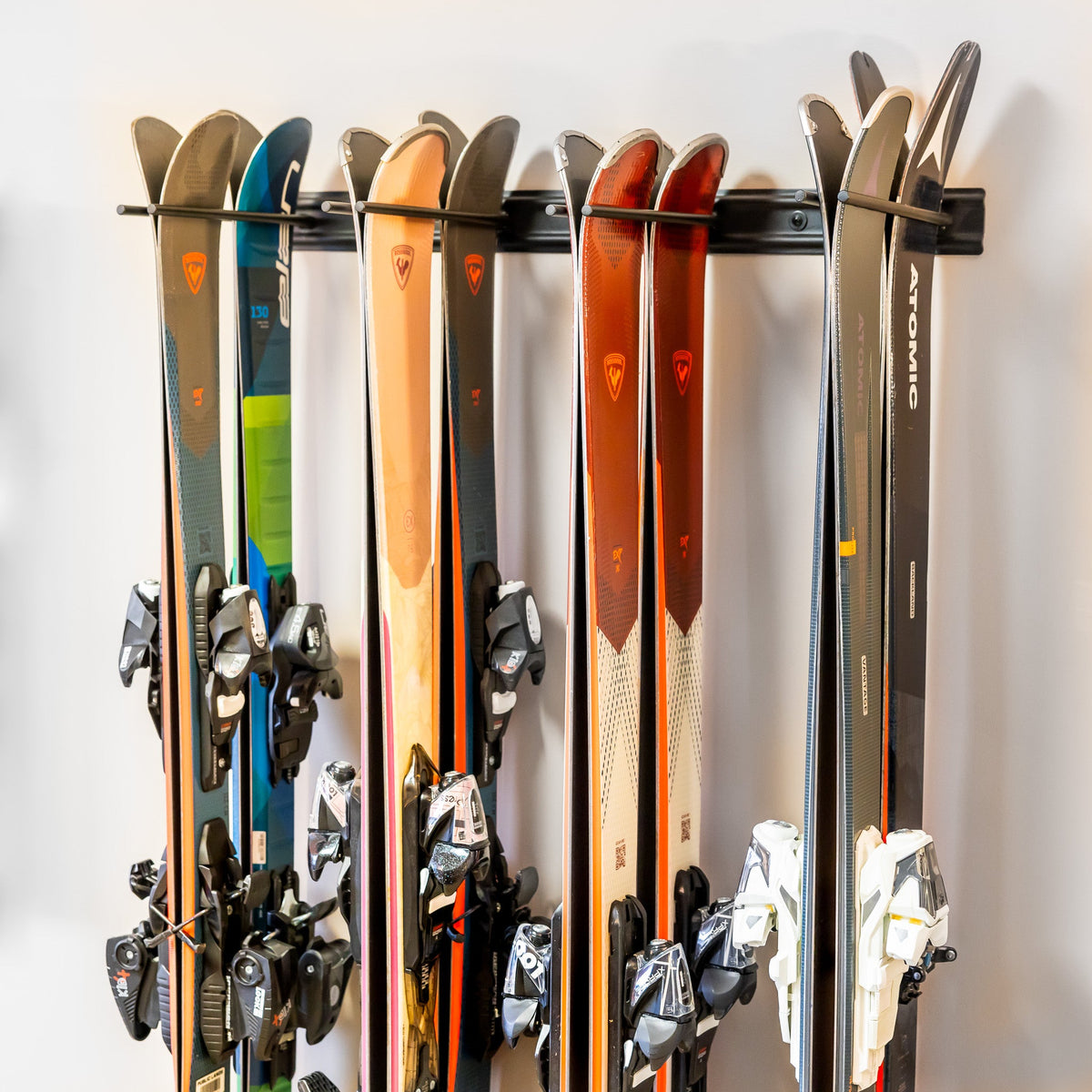 Snowbasin Wall-Mount Ski Storage Rack | Holds Up to 8 Pairs