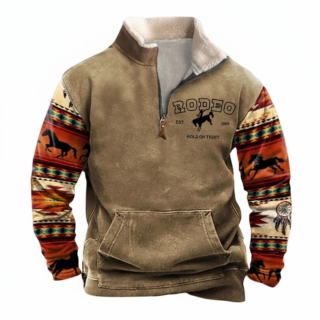 Khaki Rodeo Sweatshirt – White Background