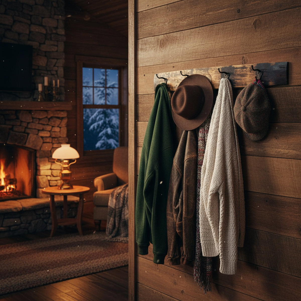 Whiskey Barrel Coat Rack