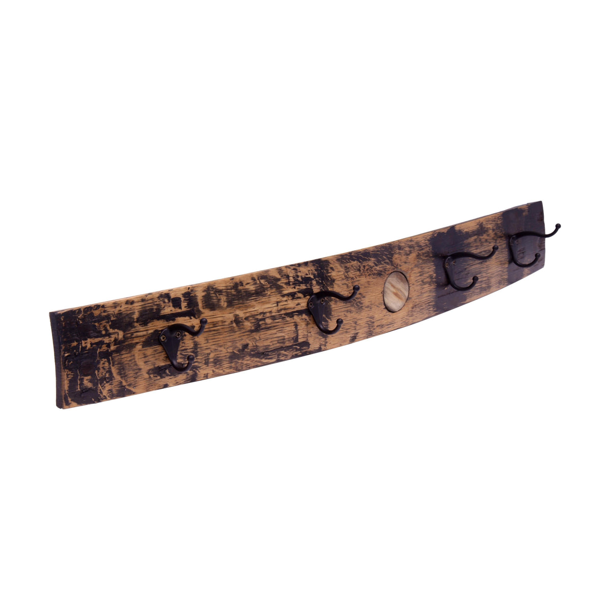 Whiskey Barrel Coat Rack