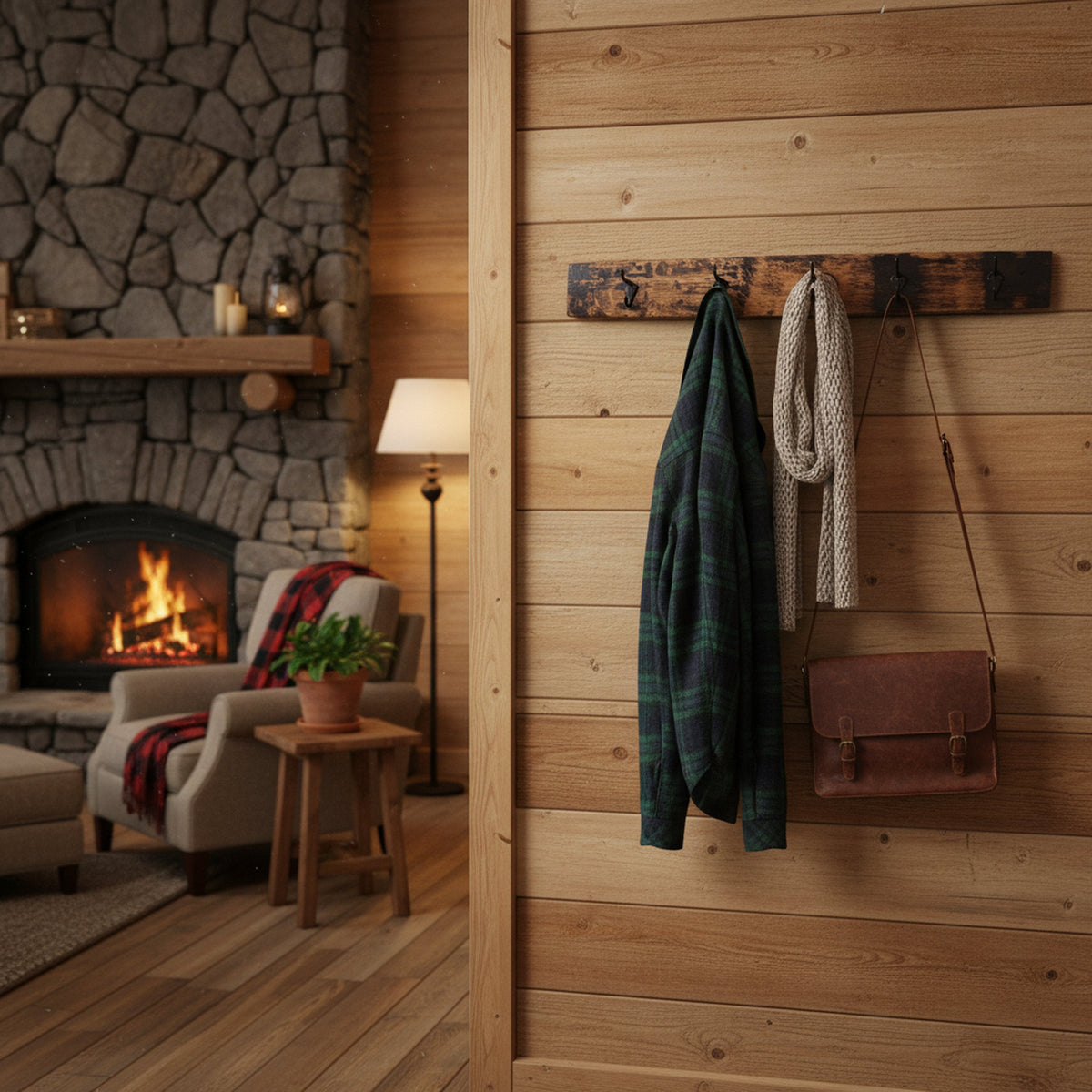 Whiskey Barrel Coat Rack
