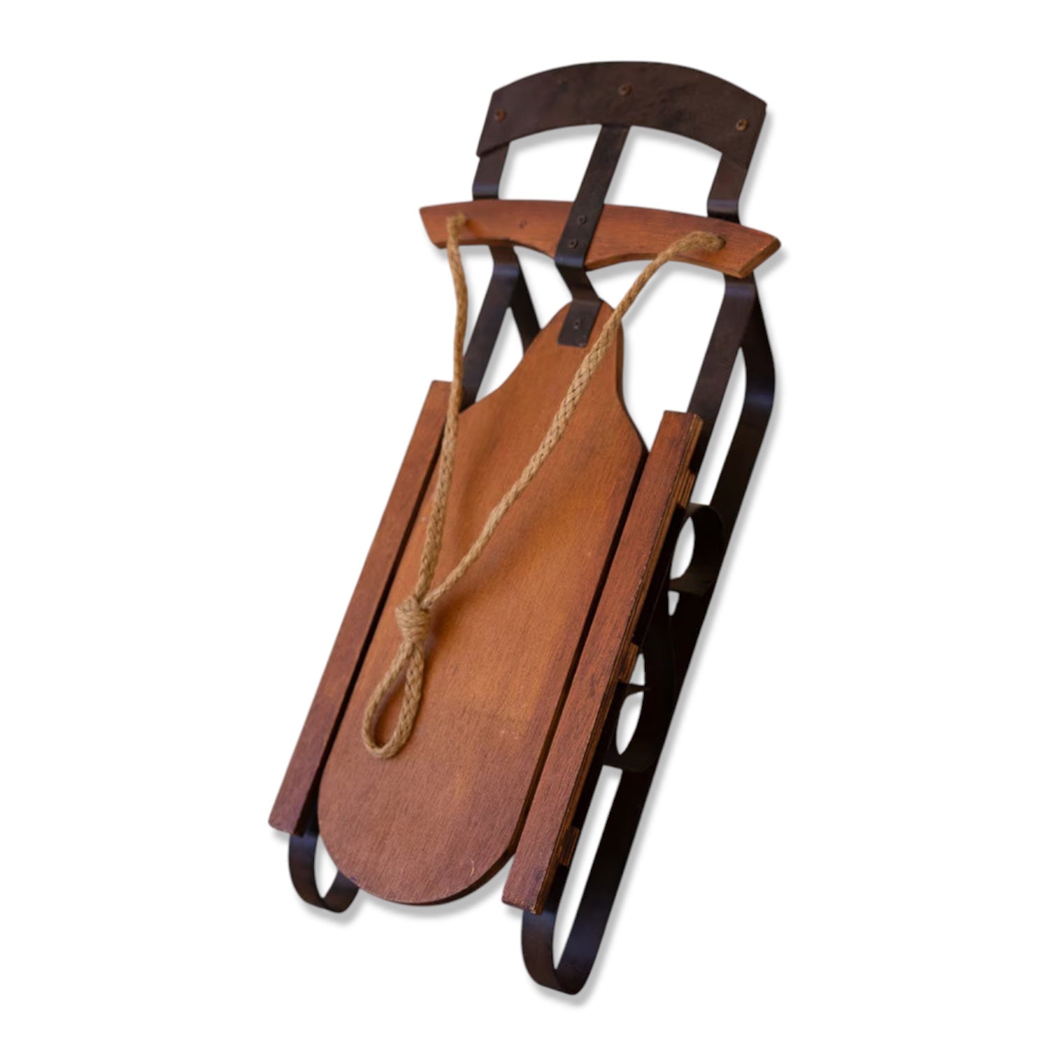 Metal and Wood Decorative Christmas Sled