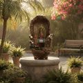 Hand-Painted Talavera Outdoor Fountain