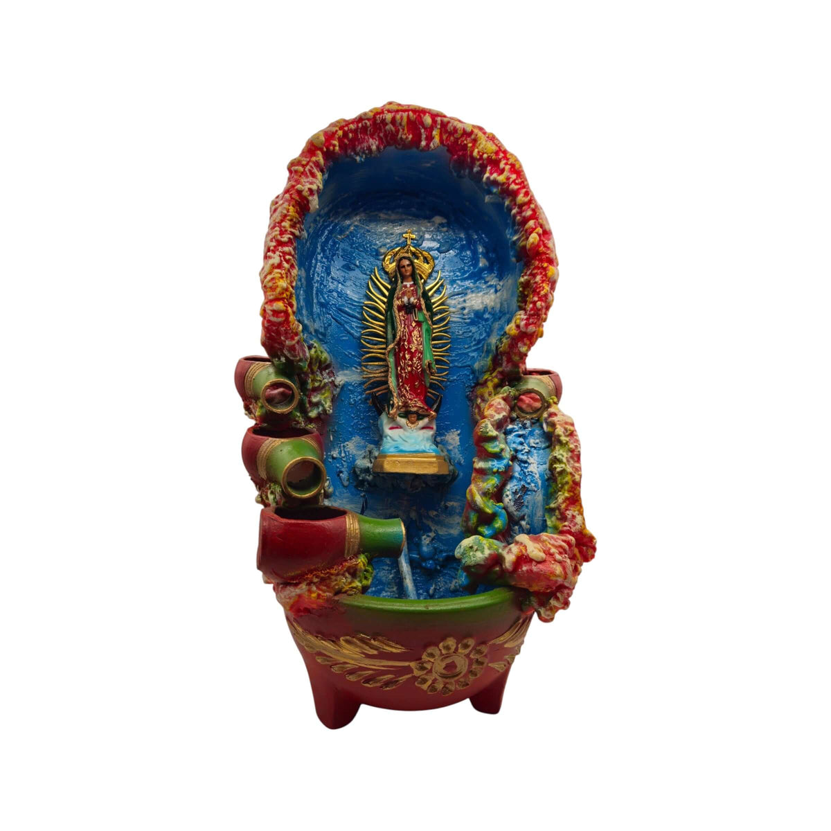 Hand-Painted Talavera Outdoor Fountain