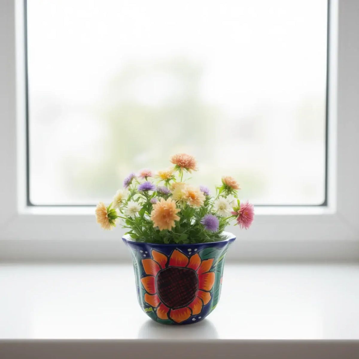 Talavera Sunflower Planter