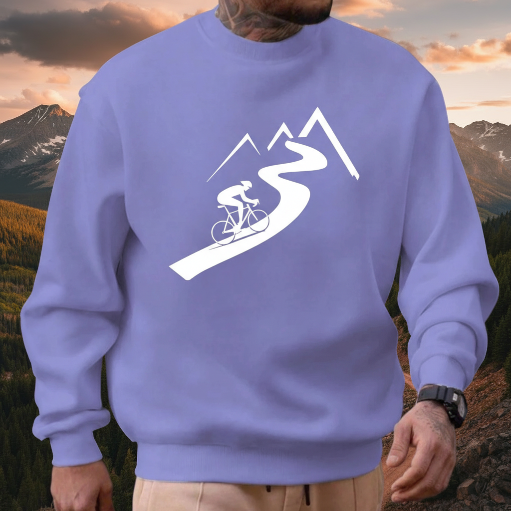 Mountain Biker Sweatshirt — Colorado Background