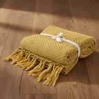 Nordic Cotton Tassel Blanket — Wood Floor