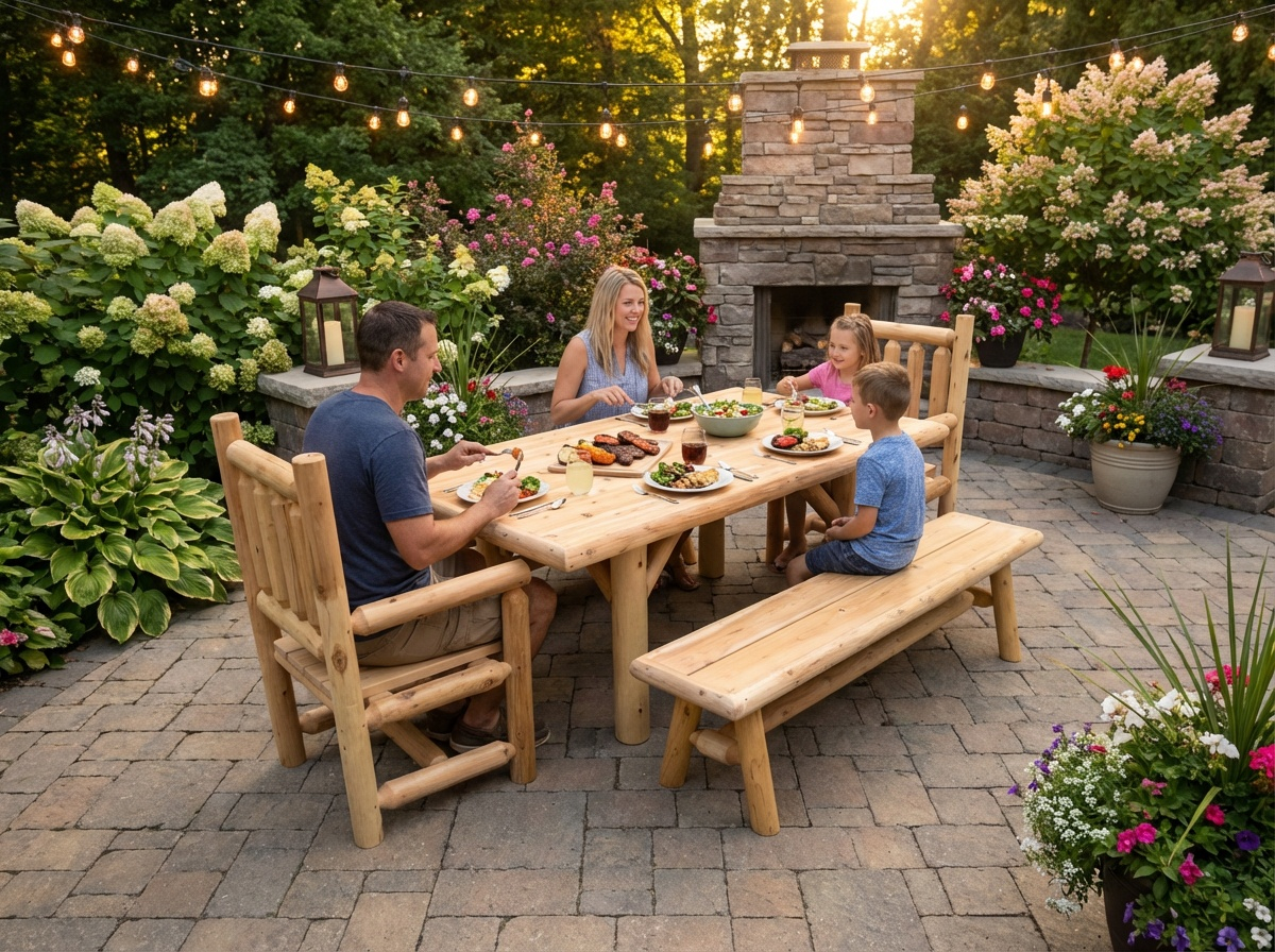 Outdoor Farmhouse Dining Set