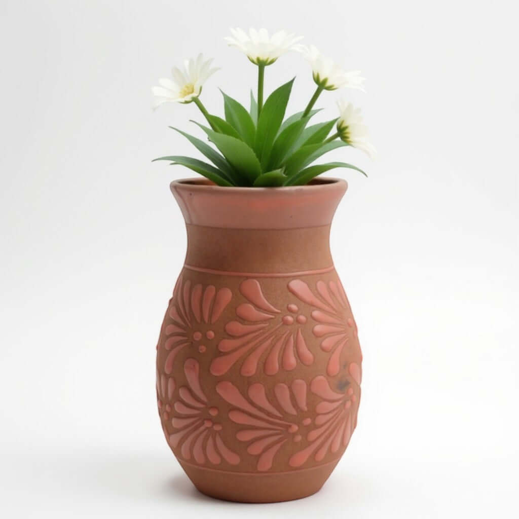Alpine Rose Talavera Vase