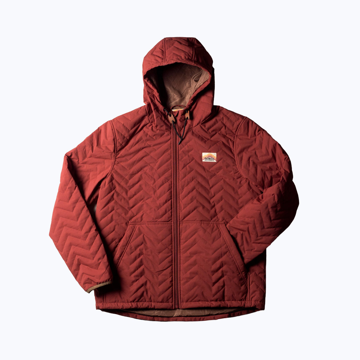 Ridgeline Quilted Hooded Jacket – Vermilion Red