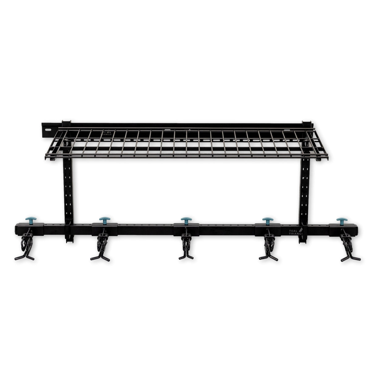 Lone Peak Ski Rack + Shelf | Adjustable Wall Storage System | Holds 5 Pairs of Skis
