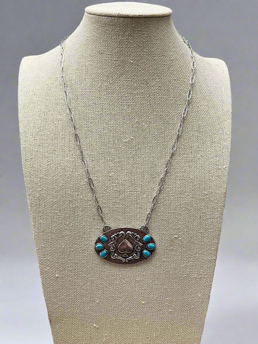 Women's Western Spade Pendant Necklace