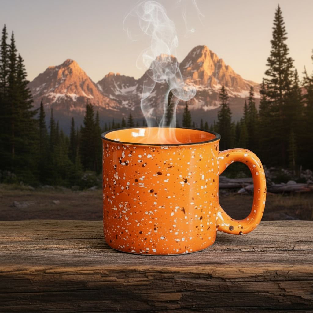 Speckled Camp Glaze Mug — Orange Lifestyle