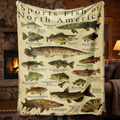 Sports Fish Blanket – Colorado Cabin Background