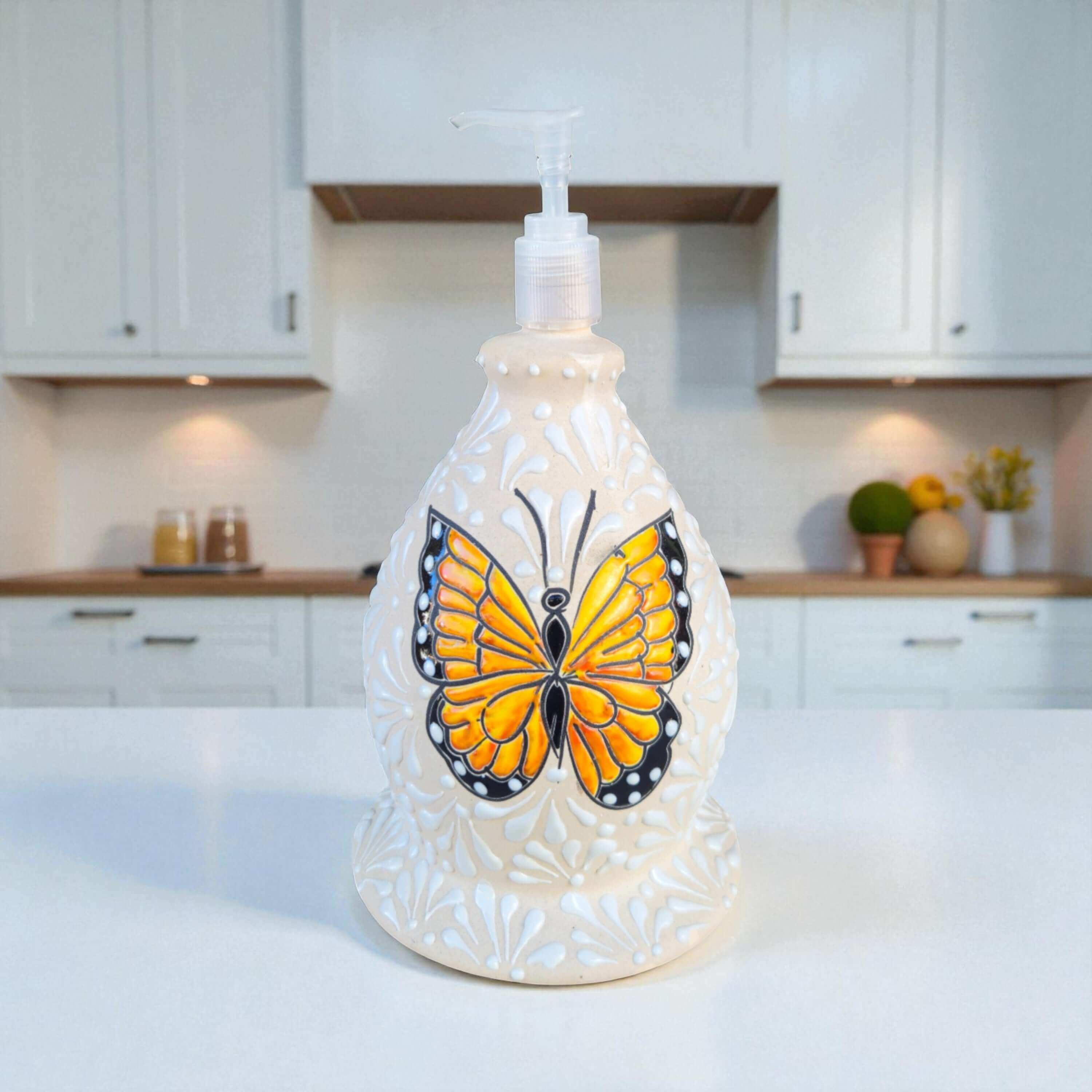 Talavera Butterfly Soap Dispenser