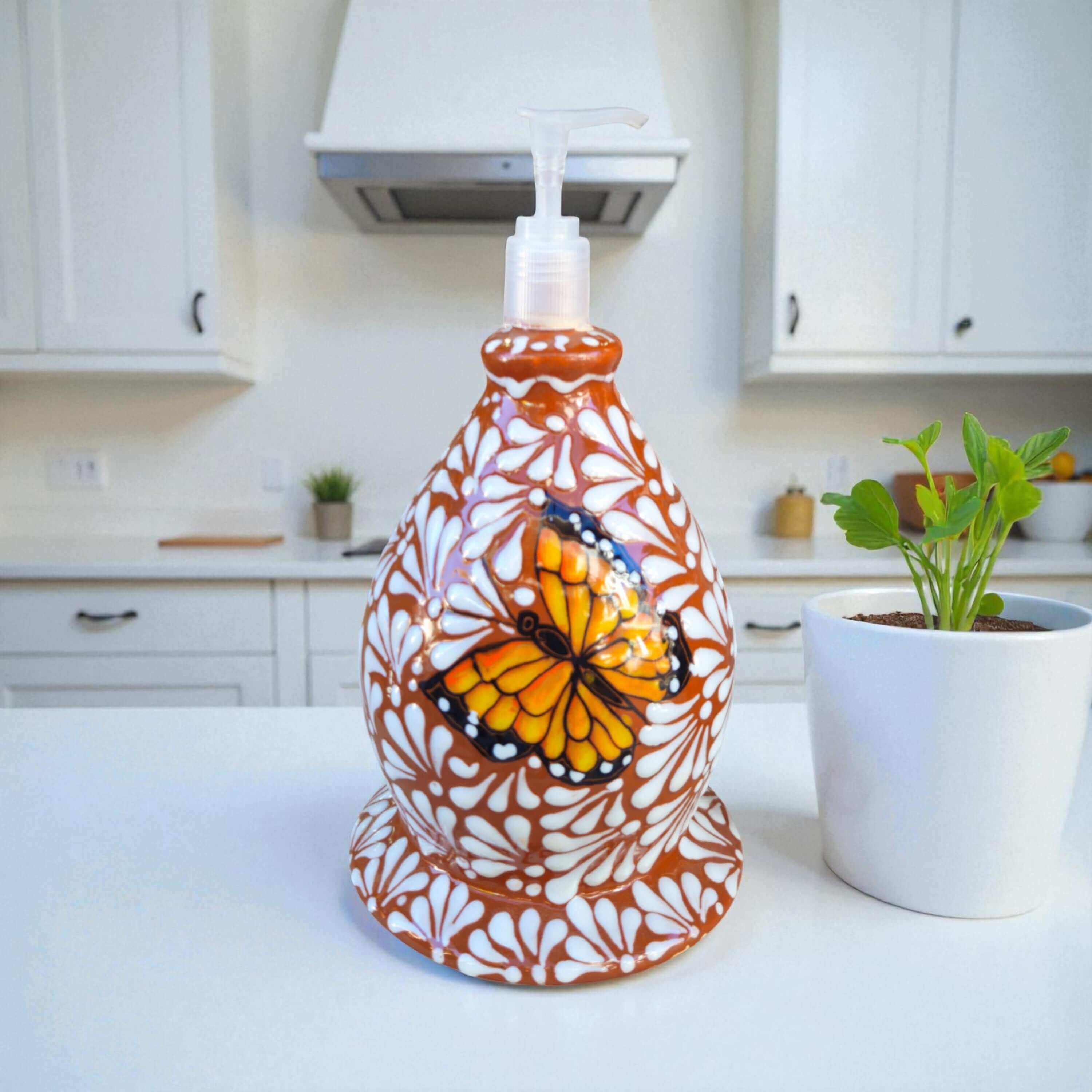 Talavera Butterfly Soap Dispenser