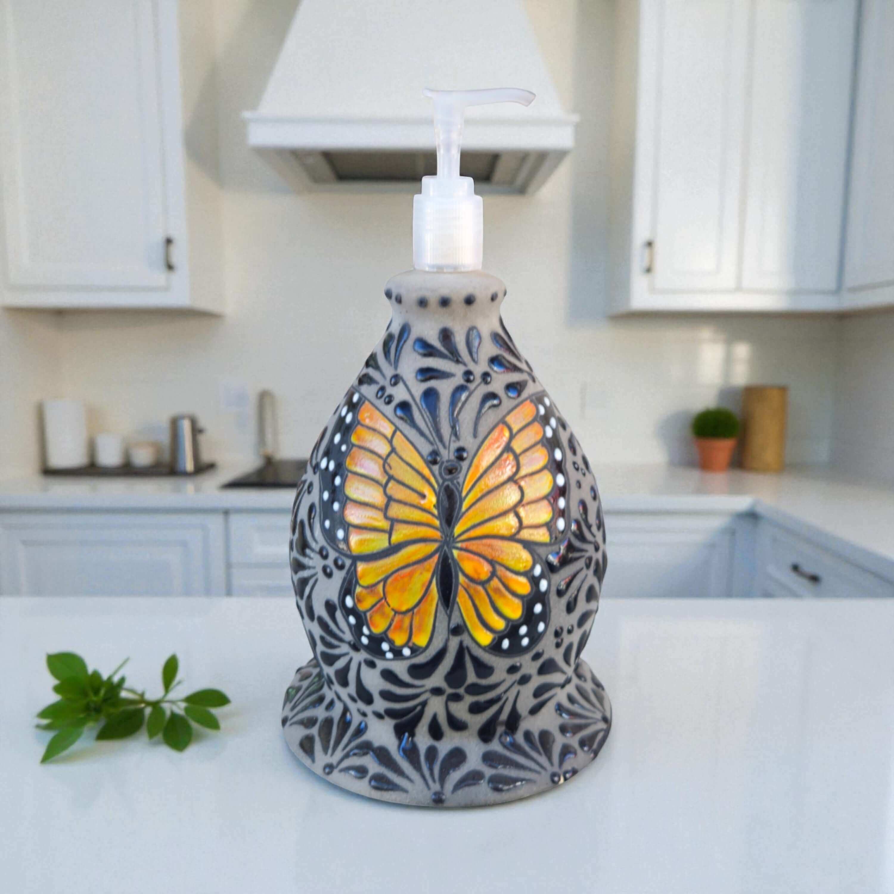 Talavera Butterfly Soap Dispenser