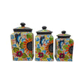 Talavera Canister Set | Sunflower Butterfly Kitchen Decor