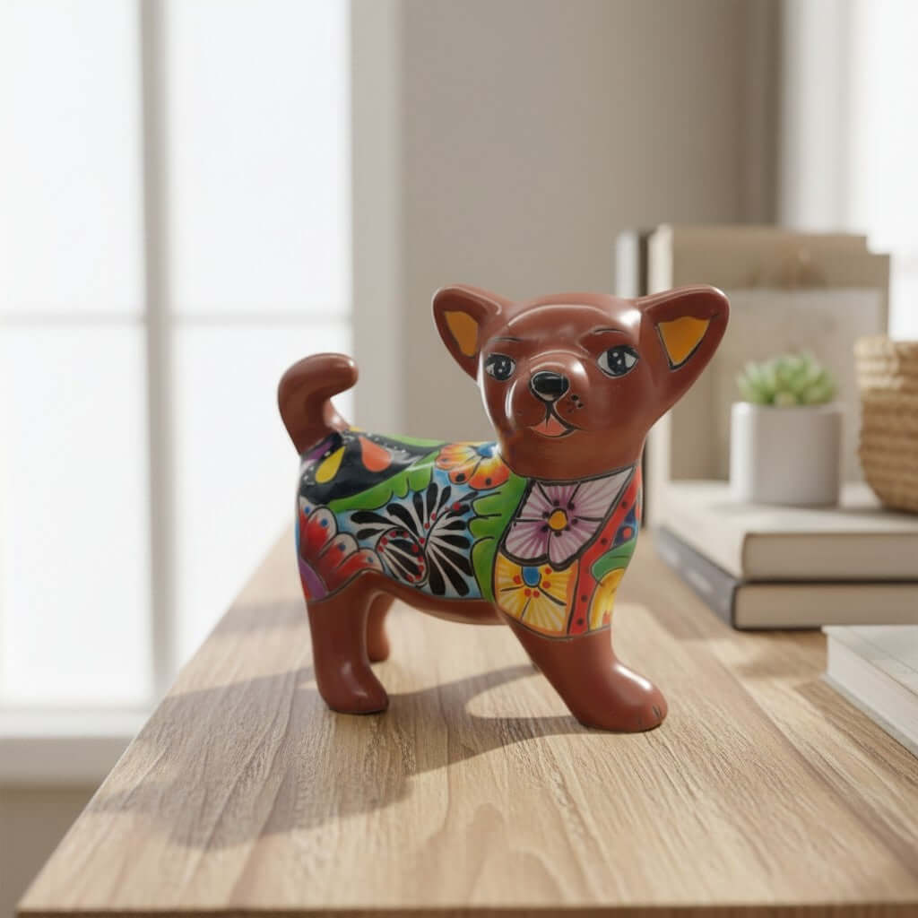 Talavera Chihuahua Figurine