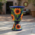 Cobalt Sunflower Planter