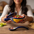 Hand-Painted Talavera Salsa Bowl with Lid