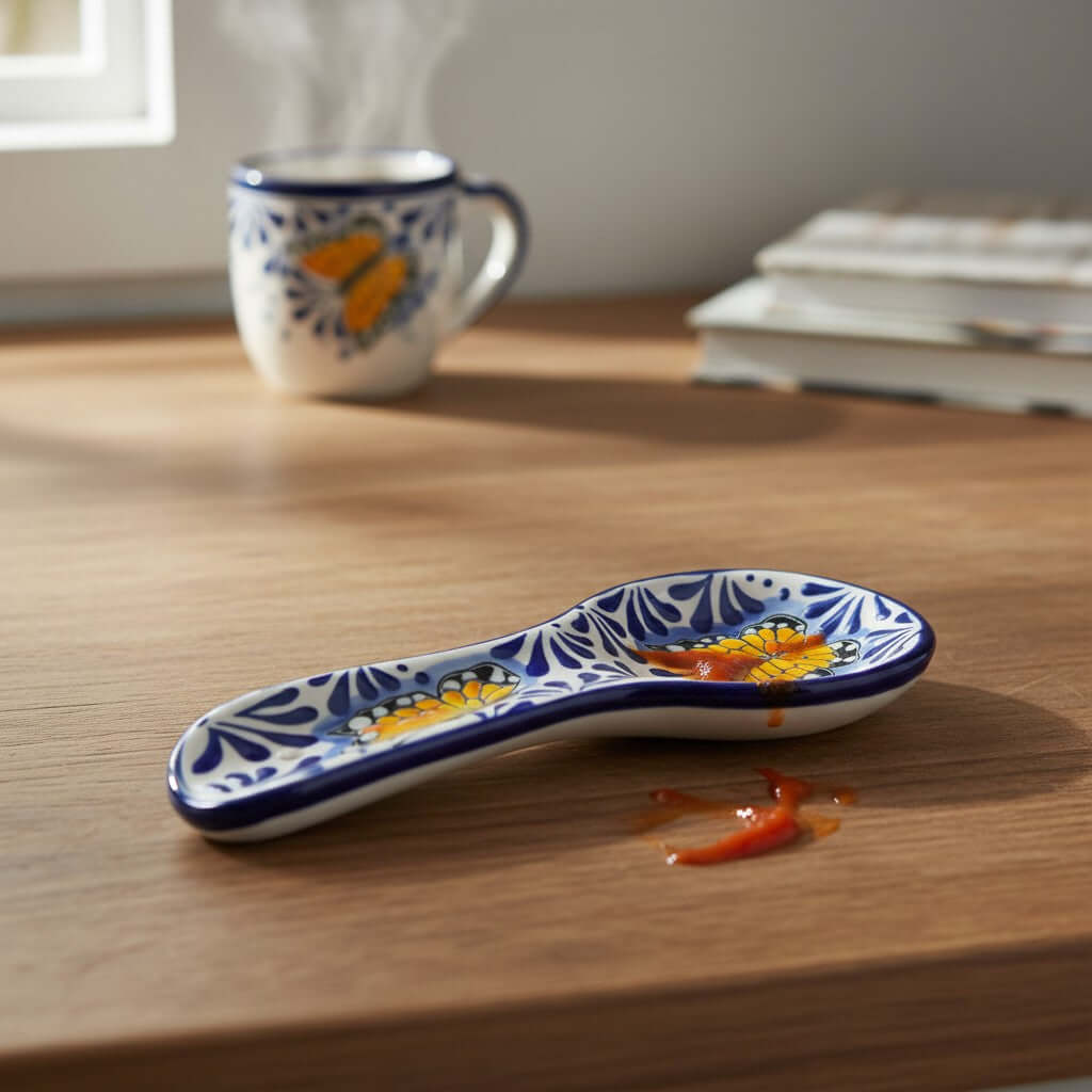 Blue Monarch Spoon Rest