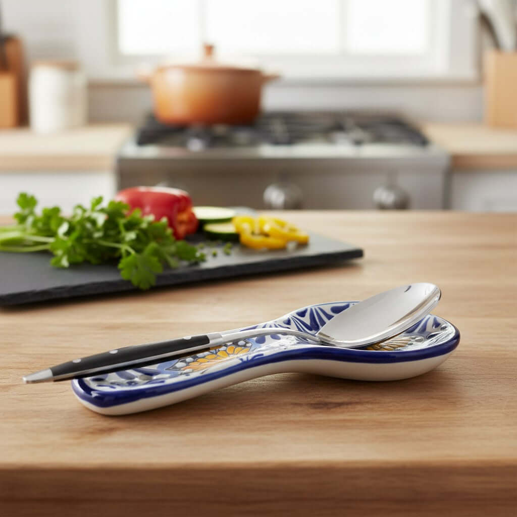Blue Monarch Spoon Rest