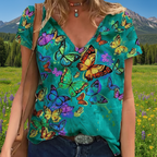 Teal Butterfly Tee Colorado Background