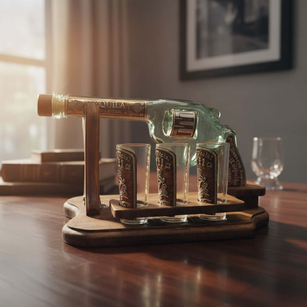 Revolver Decanter & Shot Glass Set