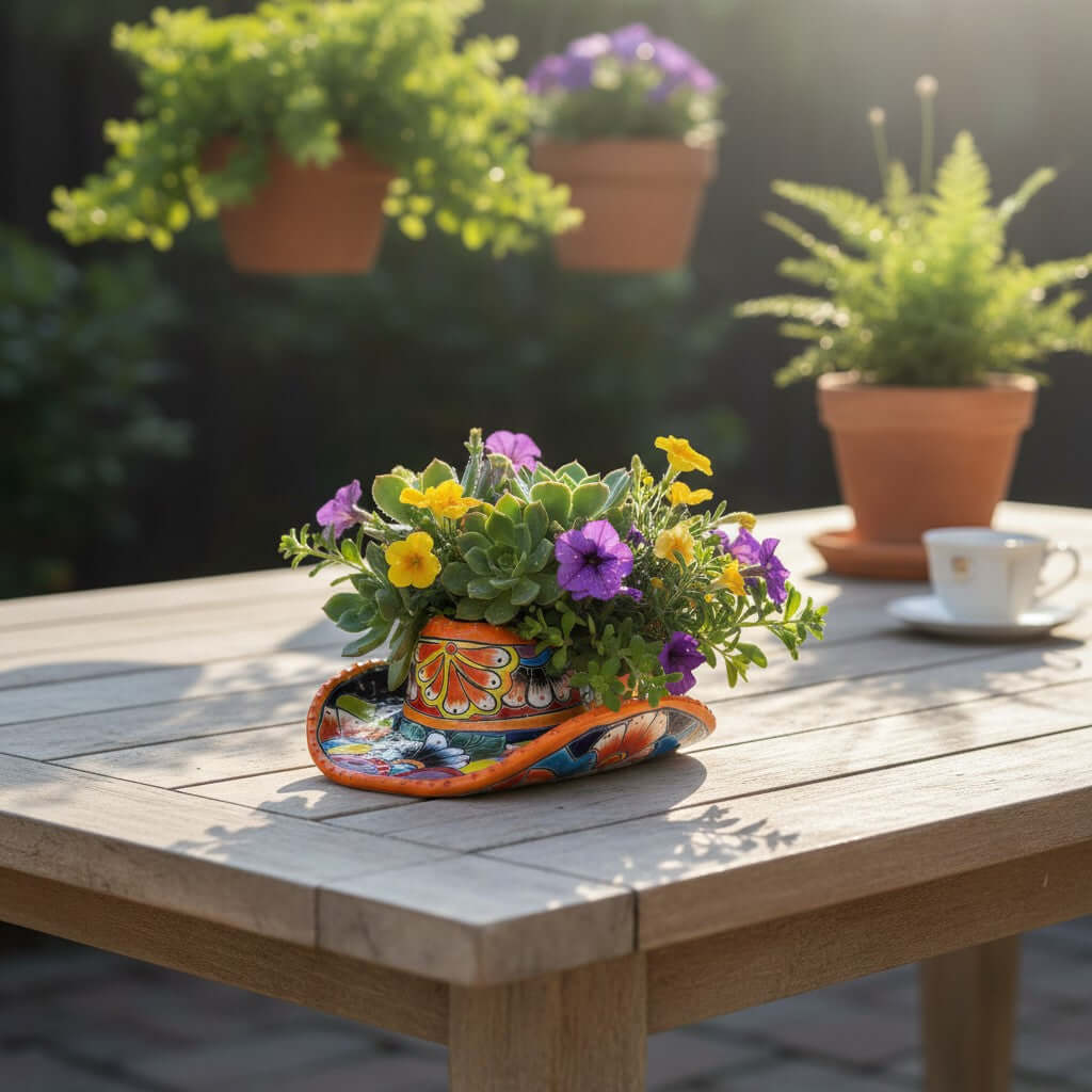 Talavera Sombrero Planter
