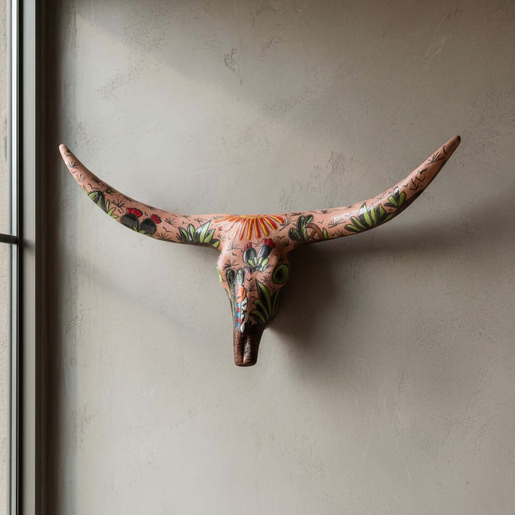 Talavera Longhorn Skull
