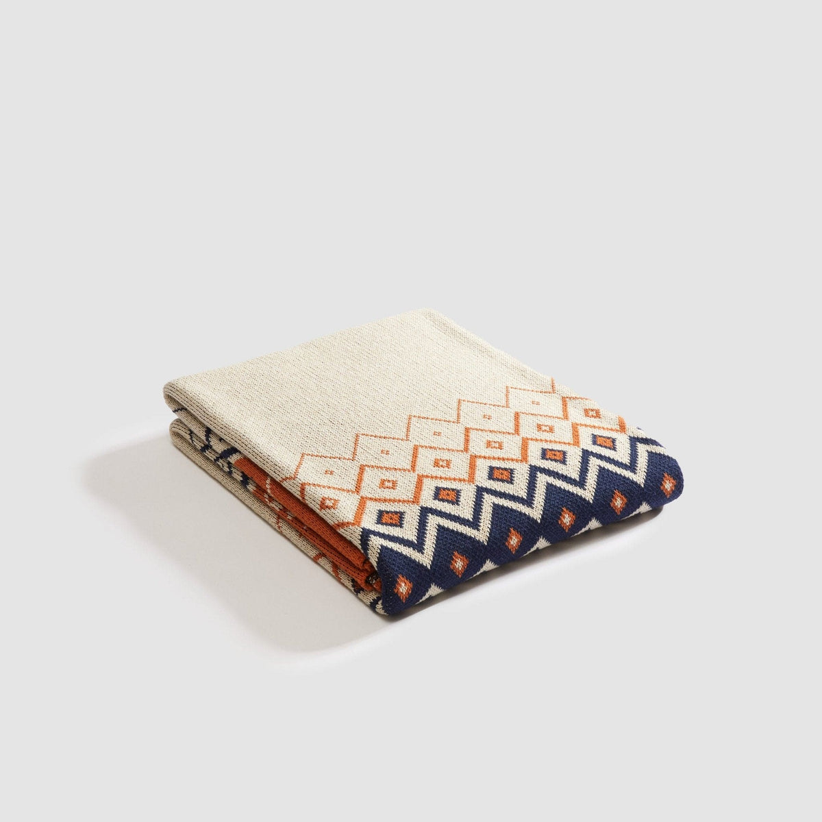 Vintage Icelandic - Cotton Sustainable Knit Throw Blanket