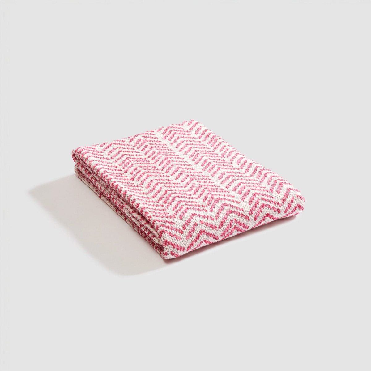 Breast Cancer - Cotton Sustainable Knit Warrior Throw Blanket Pink