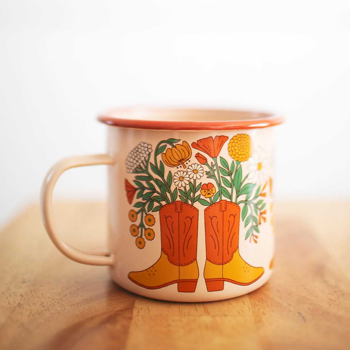 Western Bloom Enamel Mug