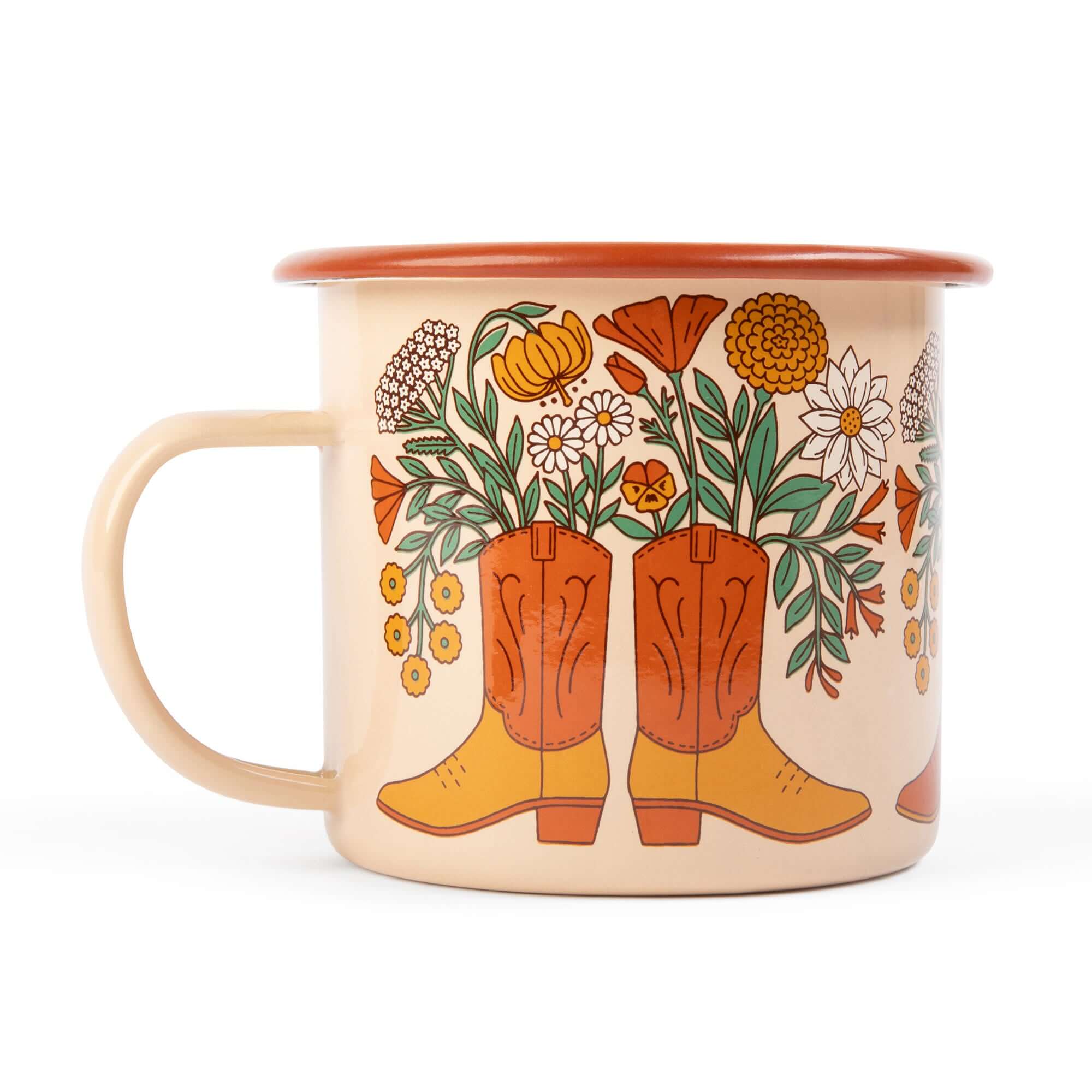 Western Bloom Enamel Mug
