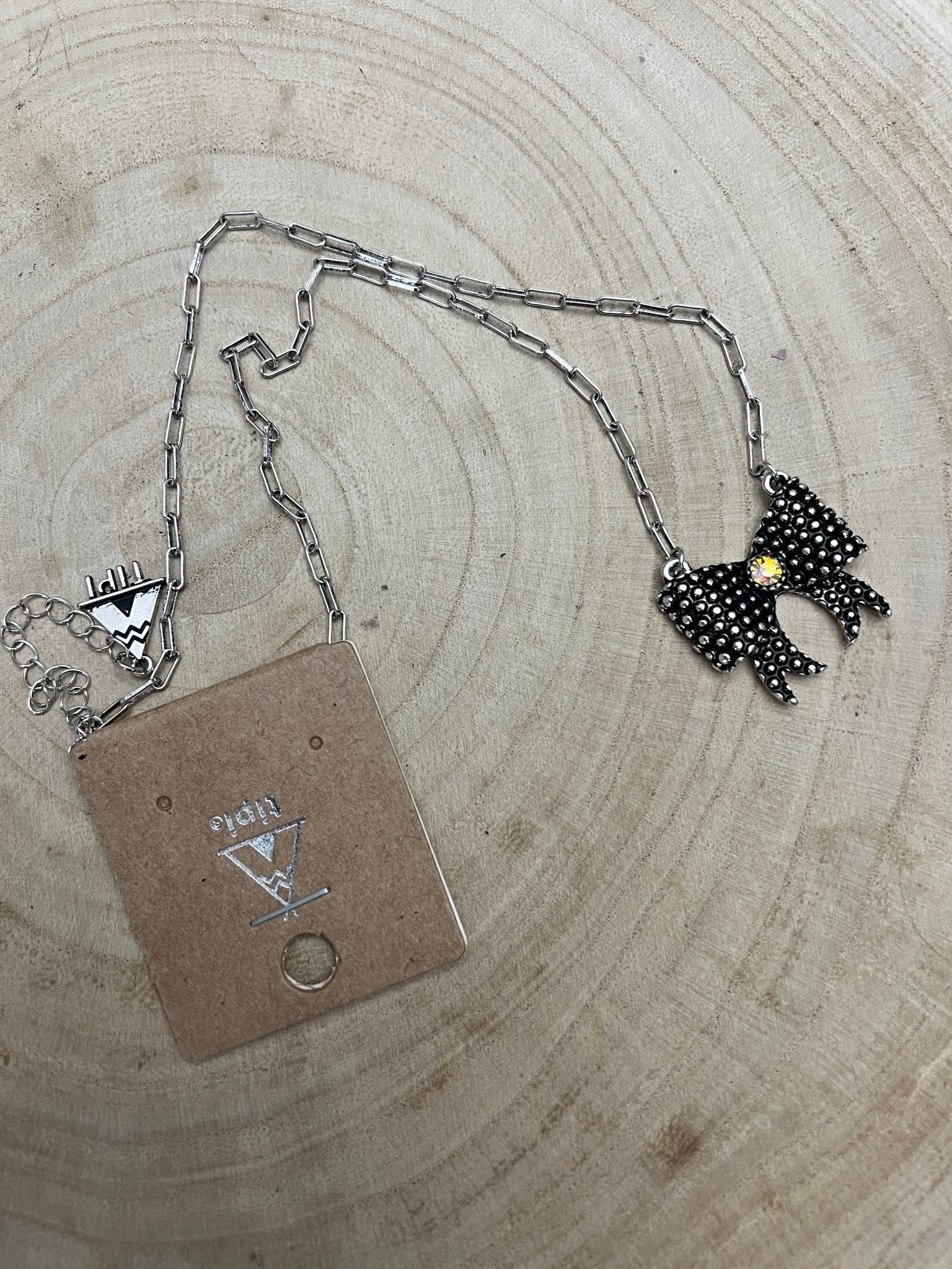 Western Bow Ribbon Necklace